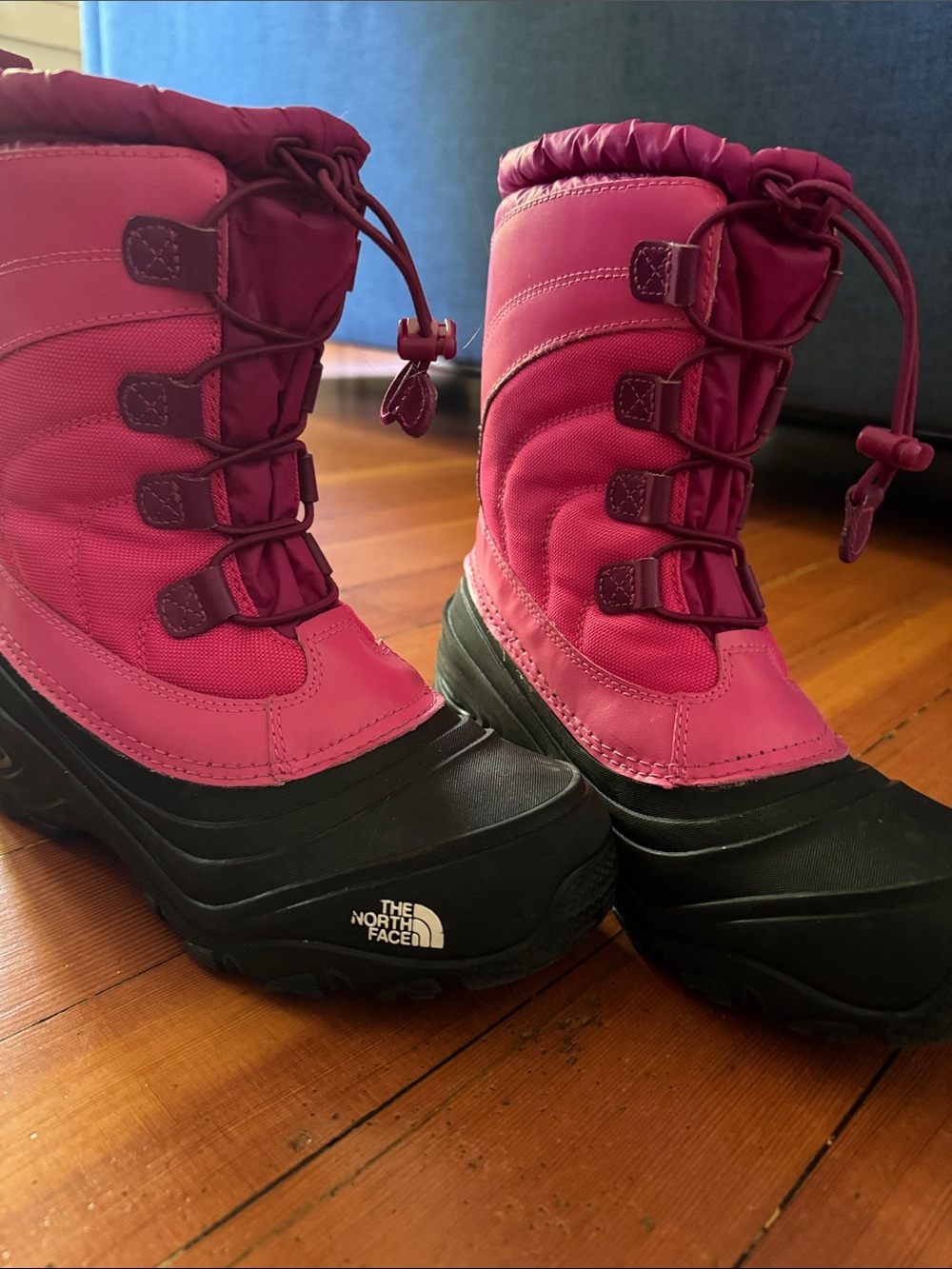 The North Face Kids Pink and Black Insulated Winter Boots, near new!!